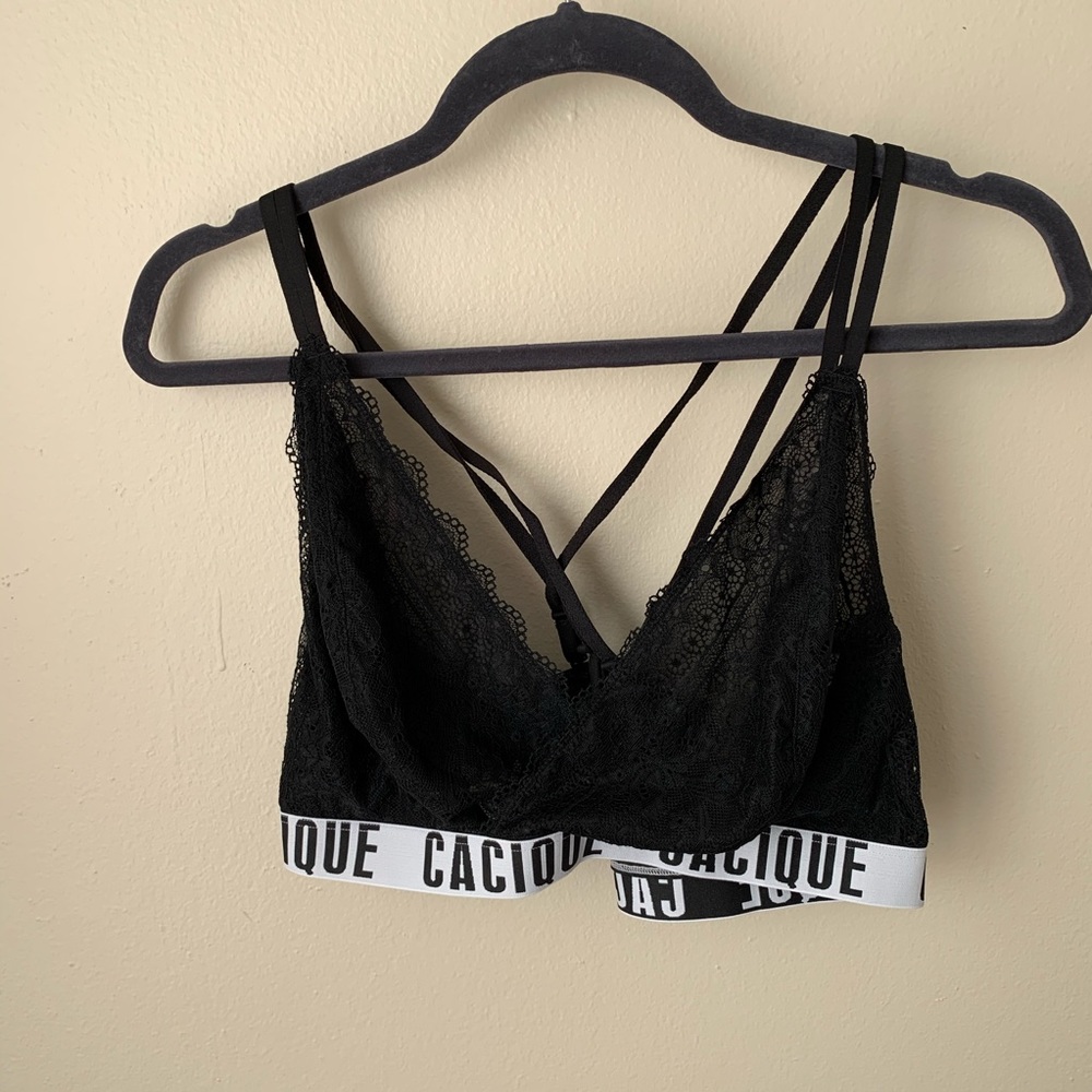 Cacique Bralette Unlined with Lace Accent